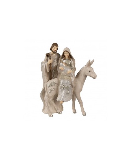 Figurine Marie/Joseph et Jésus sur un âne