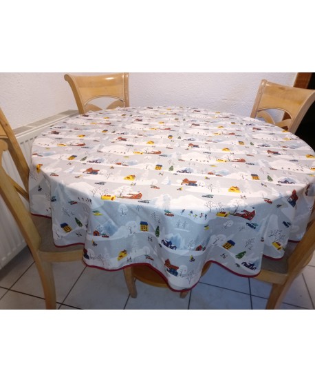 Nappe anti tache Noël Grise
