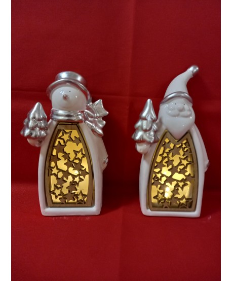 Père Noël et Bonhomme de neige led