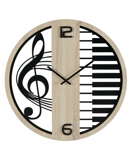 Horloge ronde note de musique