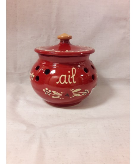 Petit pot a Ail rouge petites fleurs