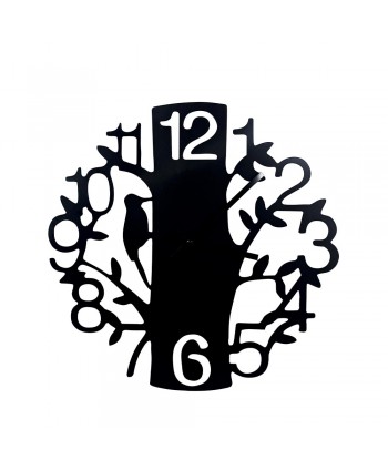 Horloge murale en métal noir