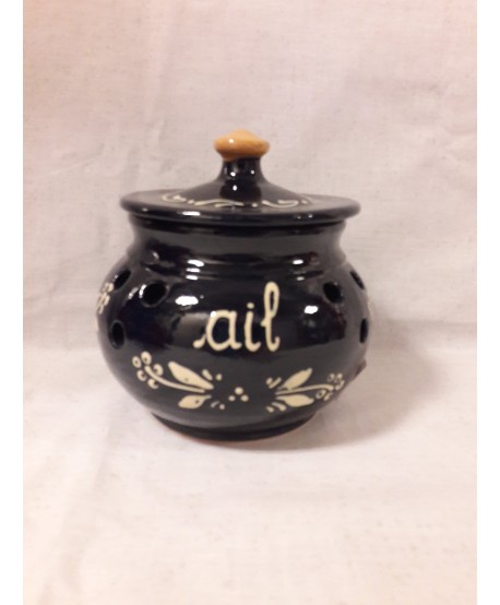 Petit pot a ail bleu petites fleurs