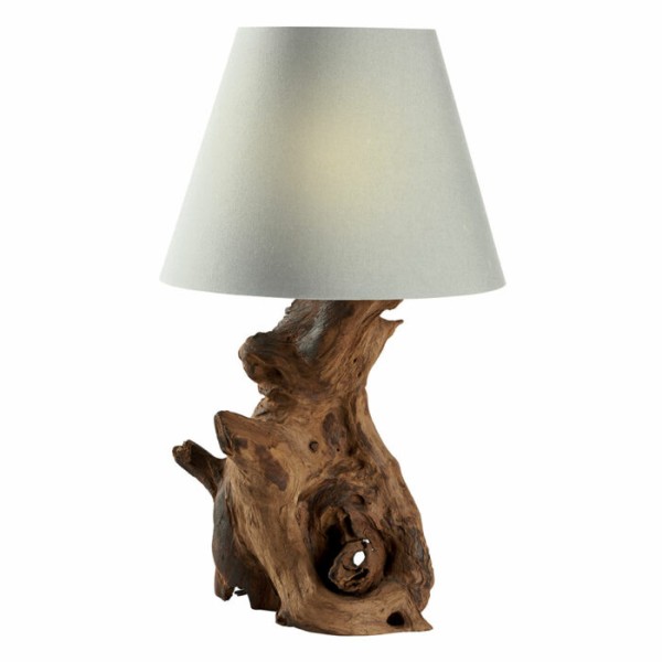 Lampe racine de teck