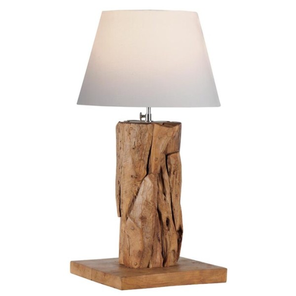 Lampe base en Teck