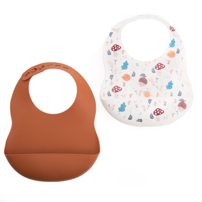 Lot 2 bavoirs champi/safra