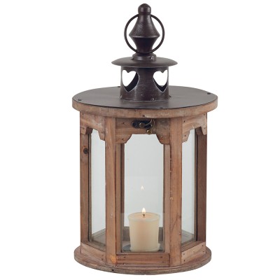 Lanterne bois toit métal