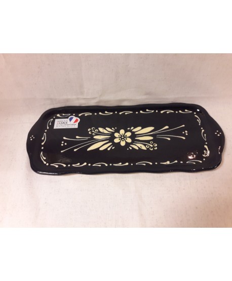 Plat à Cake bleu petites fleurs