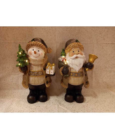 Figurine Père Noël led / Bonhomme de Neige led