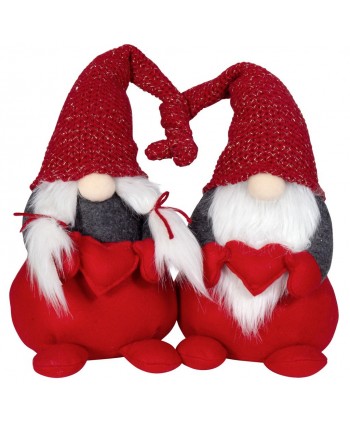 Gnomes coeur rouge 55cm